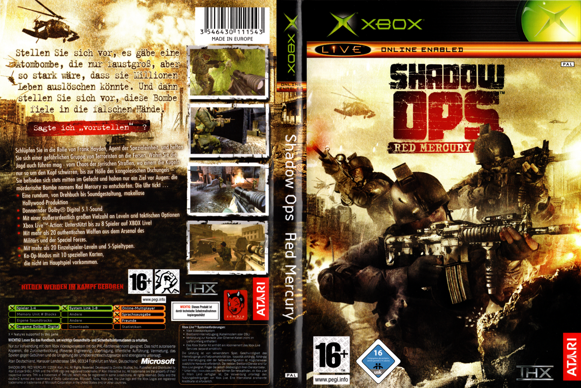 Shadow Ops: Red Mercury box art for Xbox